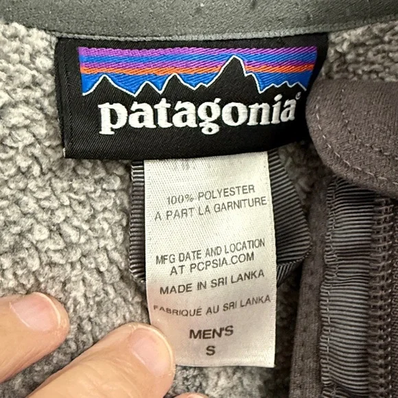 Patagonia Men’s Better Sweater Full Zip Synchilla Fleece Gray Jacket, SZ Small. - Picture 4 of 10